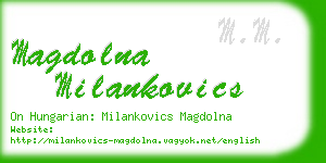 magdolna milankovics business card